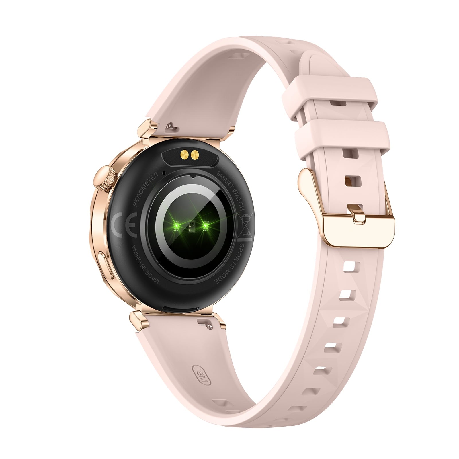 Smartwatch GBV LOGIC AM20, auriu, ecran AMOLED, rezolutie 390x390, moduri sportive, ecran de 30 mm, saturatie de oxigen, tensiune arteriala, calitatea somnului, 3 curele cu latime de 18mm, aplicatie FitCloudPro