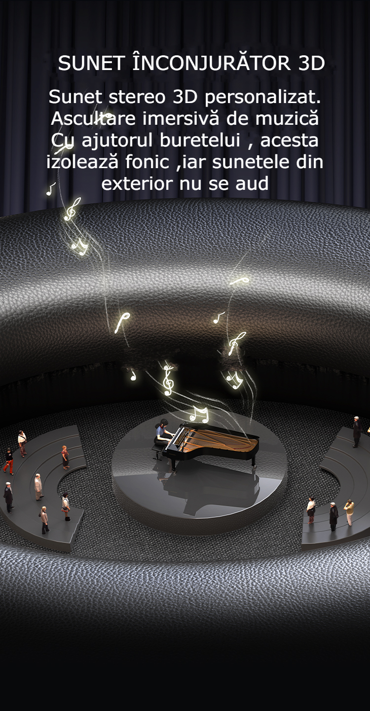 Căști Bluetooth Wireless On-Ear GBV Logic YH21 Negre, Anulare Zgomot Exterior(Noise Cancelling), Autonomie 70 Ore, Bluetooth 5.3, Bass Puternic, Microfon HD, Pliabile, Android & iPhone