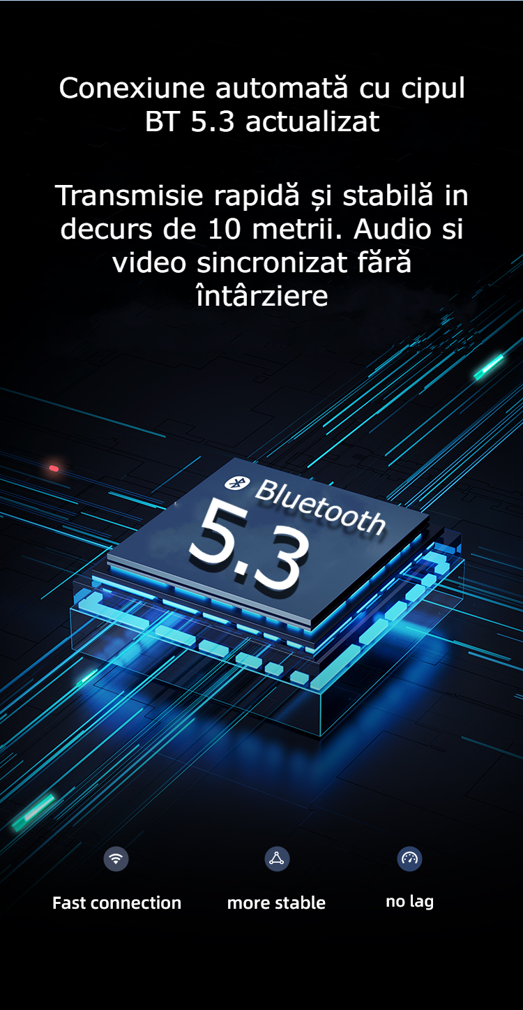 Căști Bluetooth Wireless On-Ear GBV Logic YH21 Negre, Anulare Zgomot Exterior(Noise Cancelling), Autonomie 70 Ore, Bluetooth 5.3, Bass Puternic, Microfon HD, Pliabile, Android & iPhone