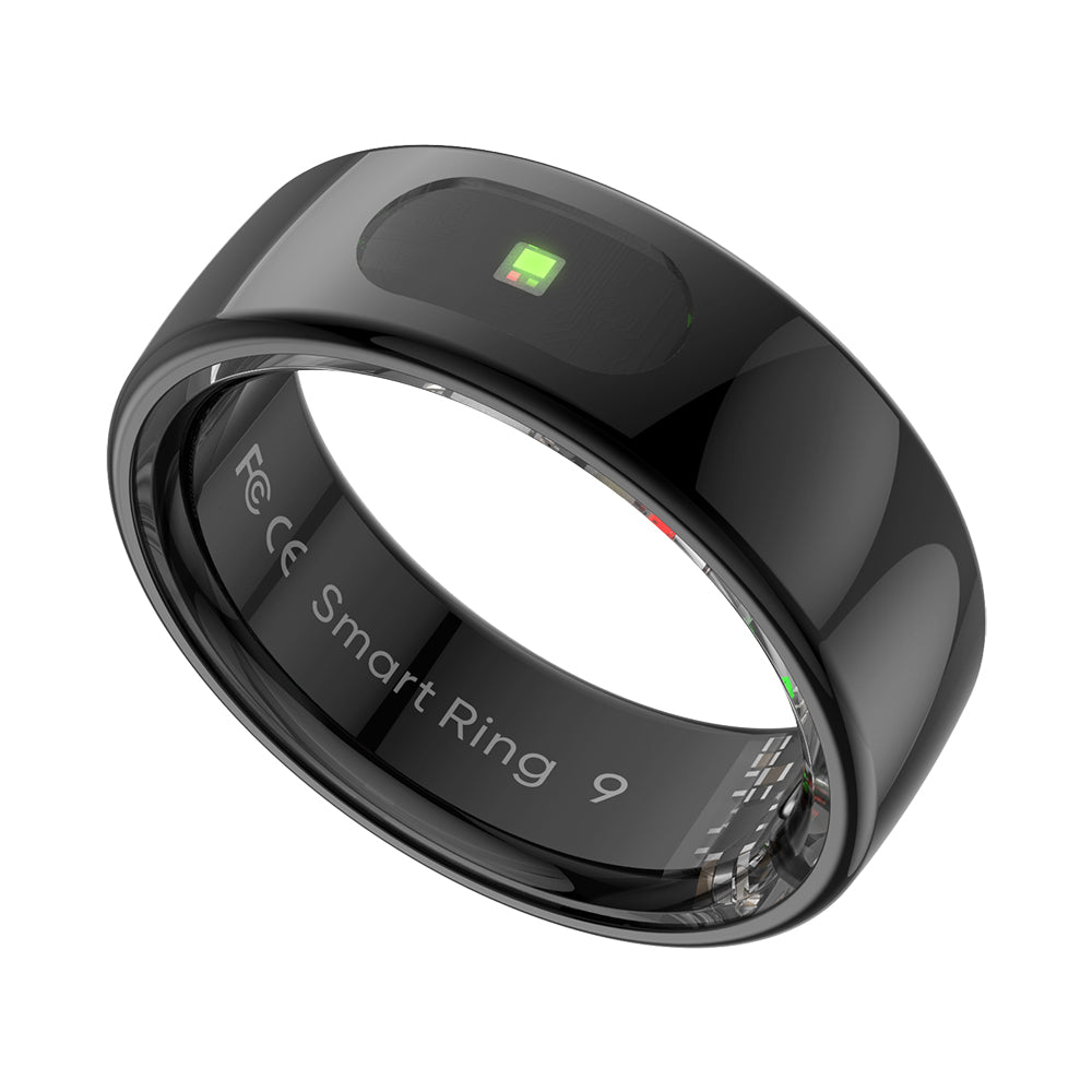 Inel Inteligent Smart Ring GBV LOGIC R08 Negru, Marimea 12 (21,6 mm), Monitorizare Somn, Ritm Cardiac, Oxigen Sanguin SpO2, Fitness Tracker, Android & iPhone, Autonomie 5 Zile