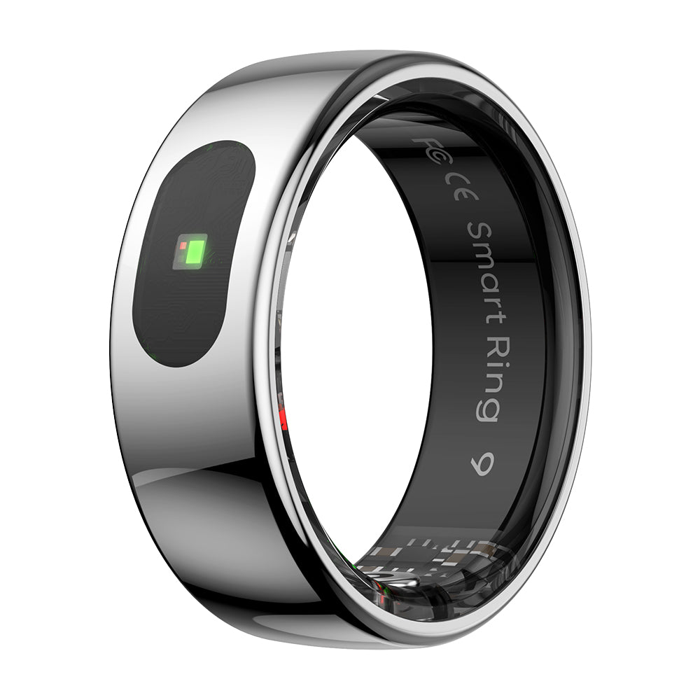 Inel Inteligent Smart Ring GBV LOGIC R08 Gri, Marimea 7 (17,9 mm), Monitorizare Somn, Ritm Cardiac, Oxigen Sanguin SpO2, Fitness Tracker, Android & iPhone, Autonomie 5 Zile