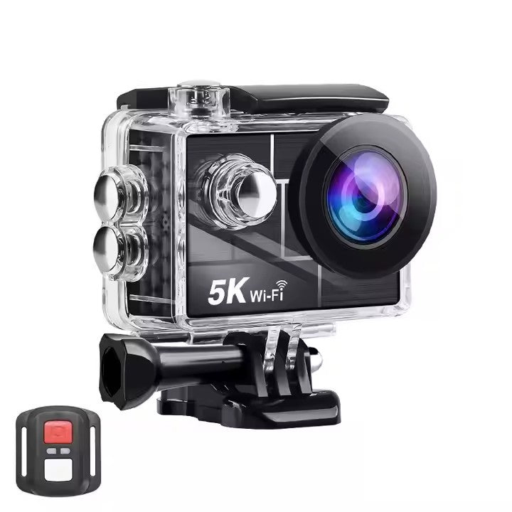 Camera de Actiune GBV LOGIC cu telecomanda, 5K Ultra HD, Foto 50 MP,Unghi Larg 170°, Senzor Sony, Filmare Subacvatica 30 m adancime