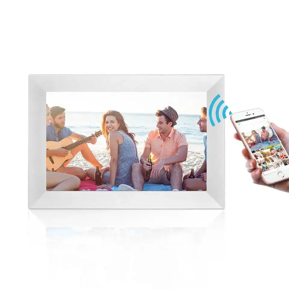 Rama Foto Digitala WiFi GBV LOGIC Neagră, Aplicatie Frameo, Ecran Tactil IPS HD 10.1 Inch (25,65 cm), Memorie 32GB, Redare Video, 2 Difuzoare