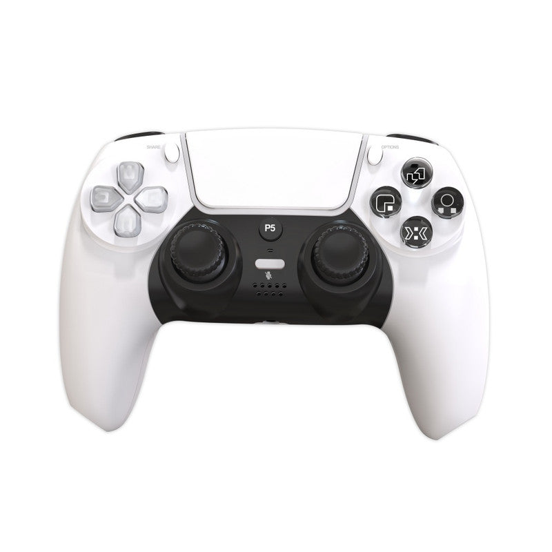Controller Wireless PS5 GBV Logic P50, alb,  Gamepad Gaming, Functie Turbo, Vibratie Dubla, LED Iluminat, Baterie 600mAh, Compatibil PS5