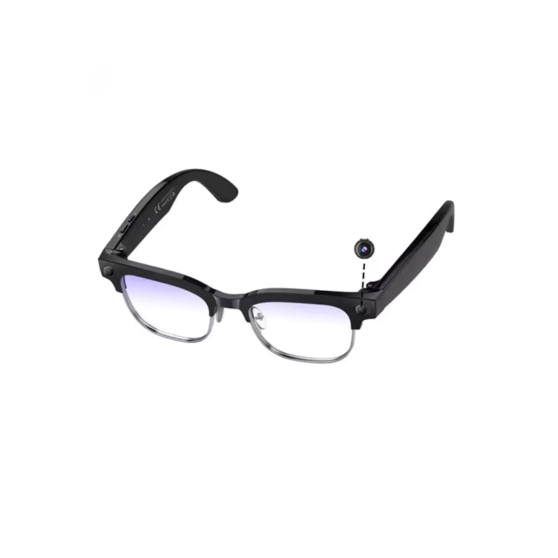 Ochelari Inteligenti AI GBV Logic W630, Camera Sony 8MP Full HD 1080P, ChatGPT, Traducere in Timp Real, Limba Romana, Lentile heliomate, Bluetooth 5.4, Apeluri Hands-Free, UV400, Difuzor si microfon incorporat