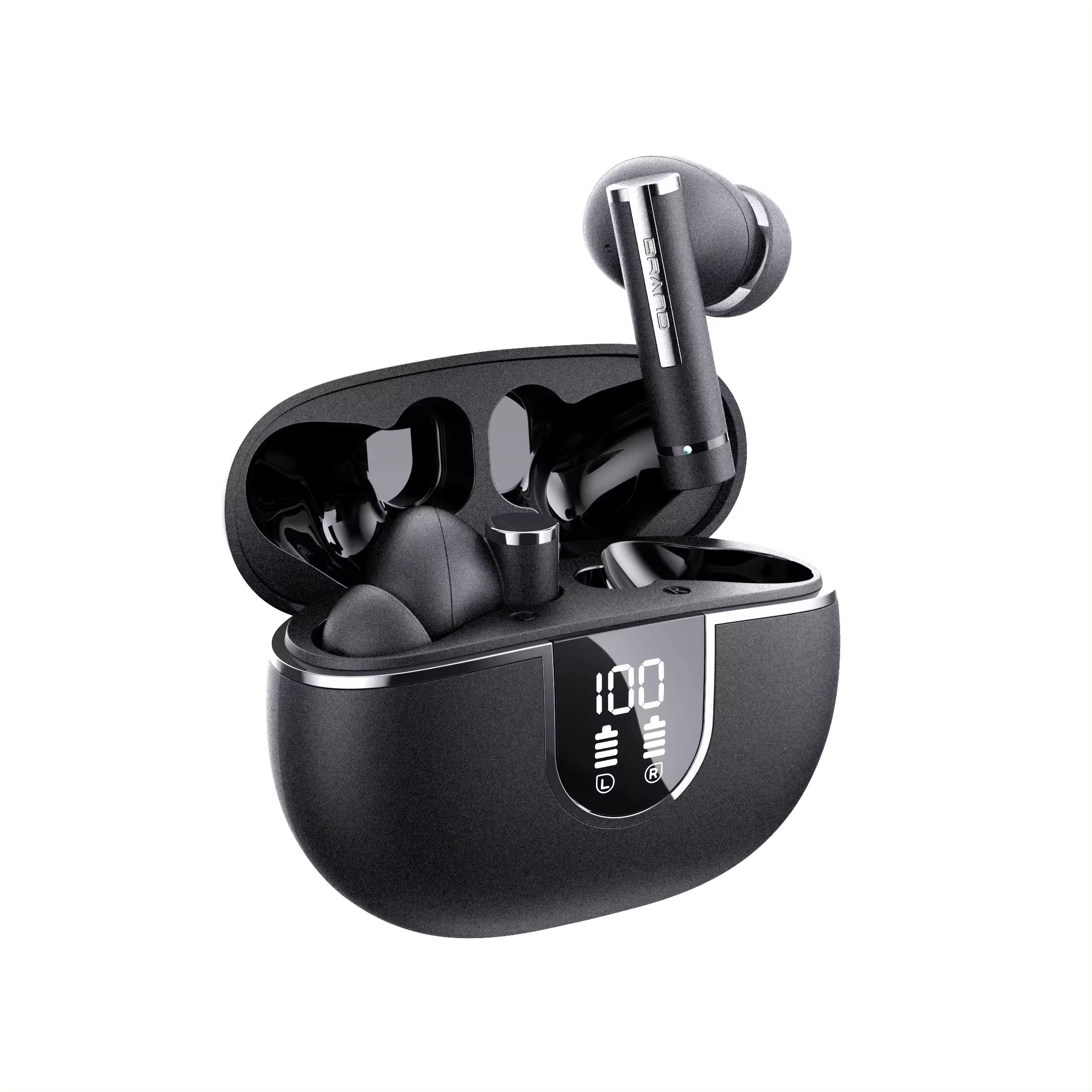 Căști Bluetooth Wireless In-Ear GBV Logic, Noise Cancelling, Carcasă de încărcare inclusă, Autonomie 25 Ore, Bass Puternic, Bluetooth 5.3, Microfon HD, Touch Control, Rezistente la Apă, Android & iPhone