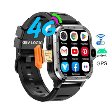Smartwatch Android 4G cu SIM GBV Logic, Apel Video, Camera Duala 2MP+8MP, GPS, WiFi, 16GB Memorie, Baterie 800mAh