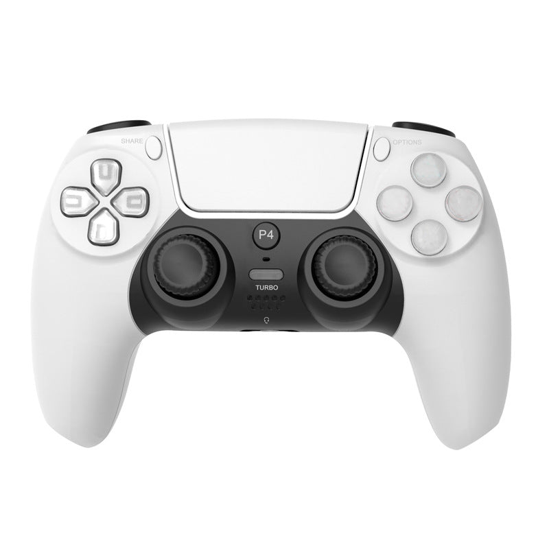 Controller Wireless PS4 GBV LOGIC, Gamepad Bluetooth, Functie Turbo, Vibratii Duble, Jack 3.5mm, LED Iluminat, Baterie 800mAh, Alb
