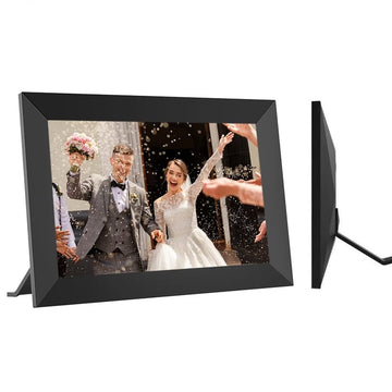 Rama Foto Digitala WiFi GBV LOGIC Neagră, Aplicatie Frameo, Ecran Tactil IPS HD 10.1 Inch (25,65 cm), Memorie 32GB, Redare Video, 2 Difuzoare