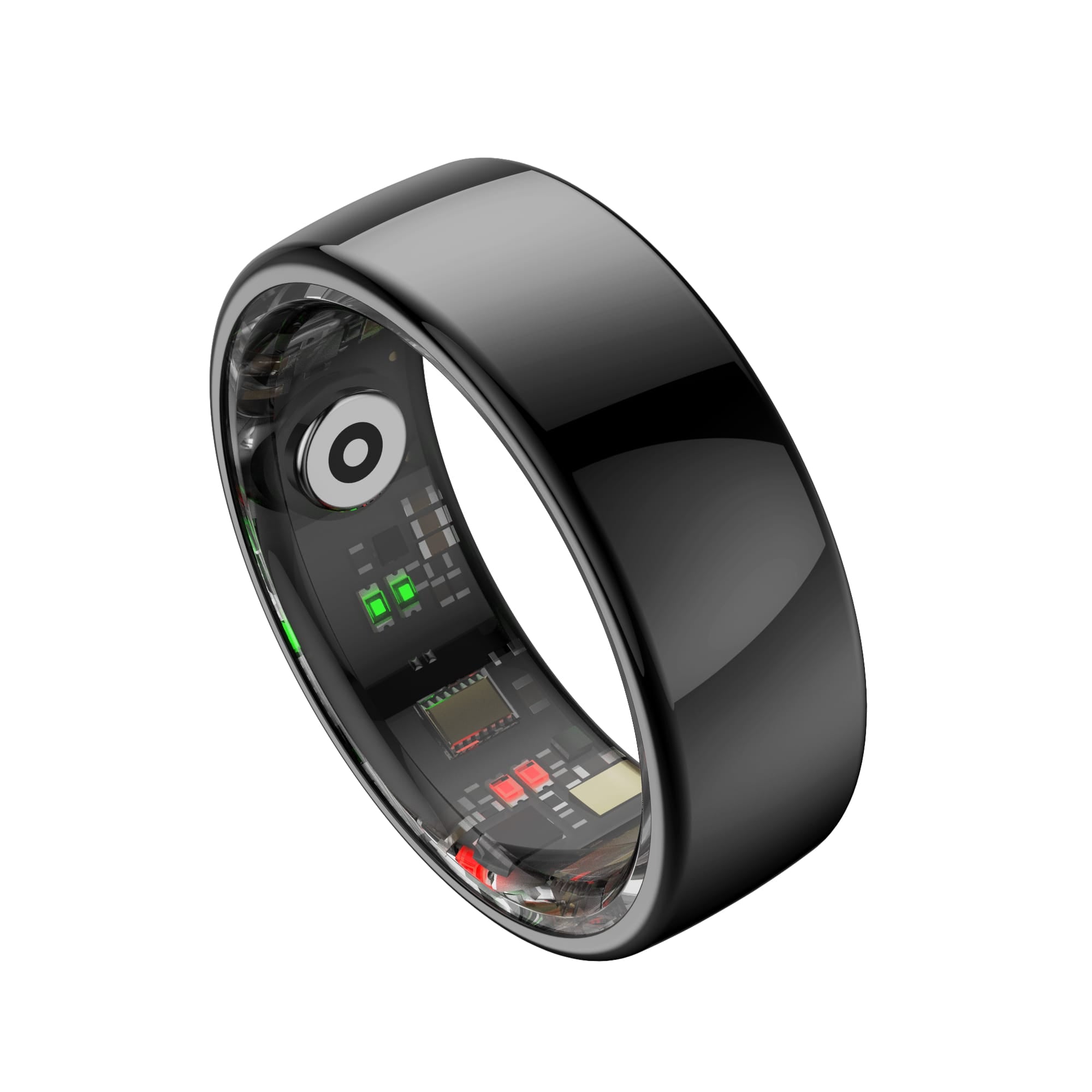 Inel Inteligent Smart Ring GBV LOGIC R08 Negru, Marimea 8 (18,3 mm), Monitorizare Somn, Ritm Cardiac, Oxigen Sanguin SpO2, Fitness Tracker, Android & iPhone, Autonomie 5 Zile
