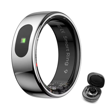 Inel Inteligent Smart Ring GBV LOGIC R08 Gri, Marimea 11 (20,9 mm), Monitorizare Somn, Ritm Cardiac, Oxigen Sanguin SpO2, Fitness Tracker, Android & iPhone, Autonomie 5 Zile