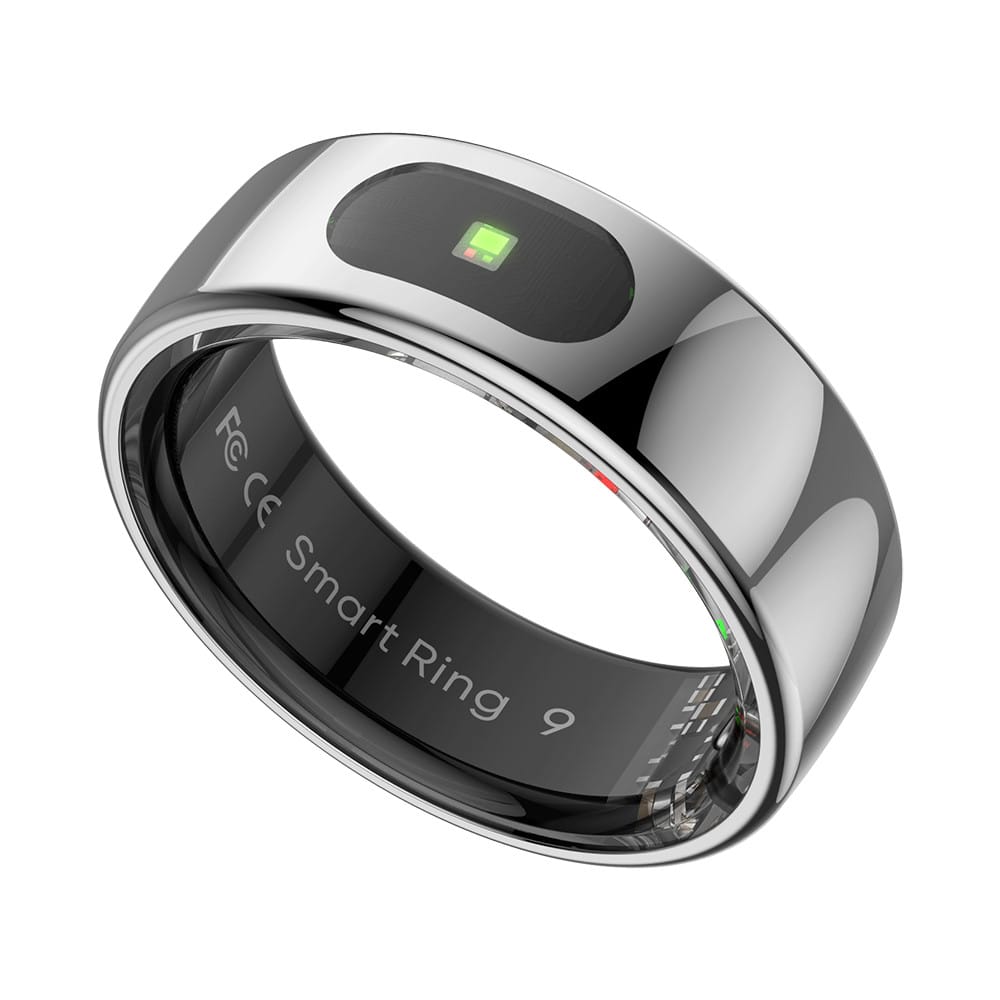 Inel Inteligent Smart Ring GBV LOGIC R08 Gri, Marimea 8 (18,3 mm), Monitorizare Somn, Ritm Cardiac, Oxigen Sanguin SpO2, Fitness Tracker, Android & iPhone, Autonomie 5 Zile