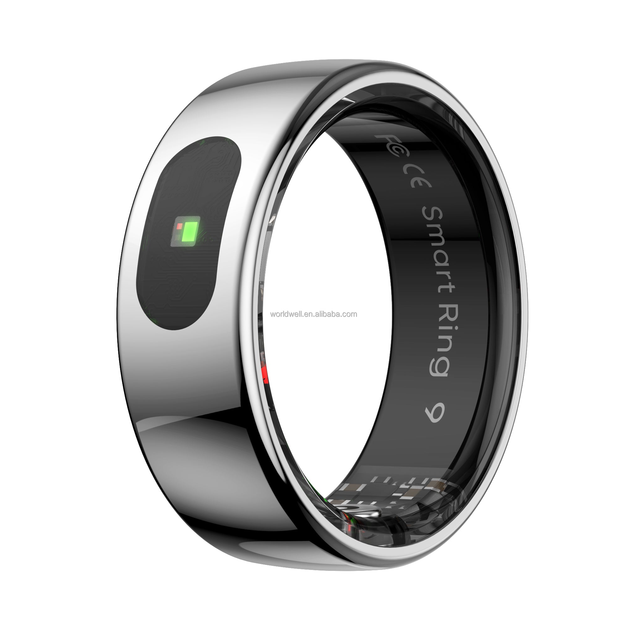 Inel Inteligent Smart Ring GBV LOGIC R08 Gri, Marimea 11 (20,9 mm), Monitorizare Somn, Ritm Cardiac, Oxigen Sanguin SpO2, Fitness Tracker, Android & iPhone, Autonomie 5 Zile