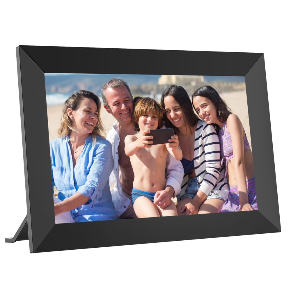 Rama Foto Digitala WiFi GBV LOGIC Neagră, Aplicatie Frameo, Ecran Tactil IPS HD 10.1 Inch (25,65 cm), Memorie 32GB, Redare Video, 2 Difuzoare