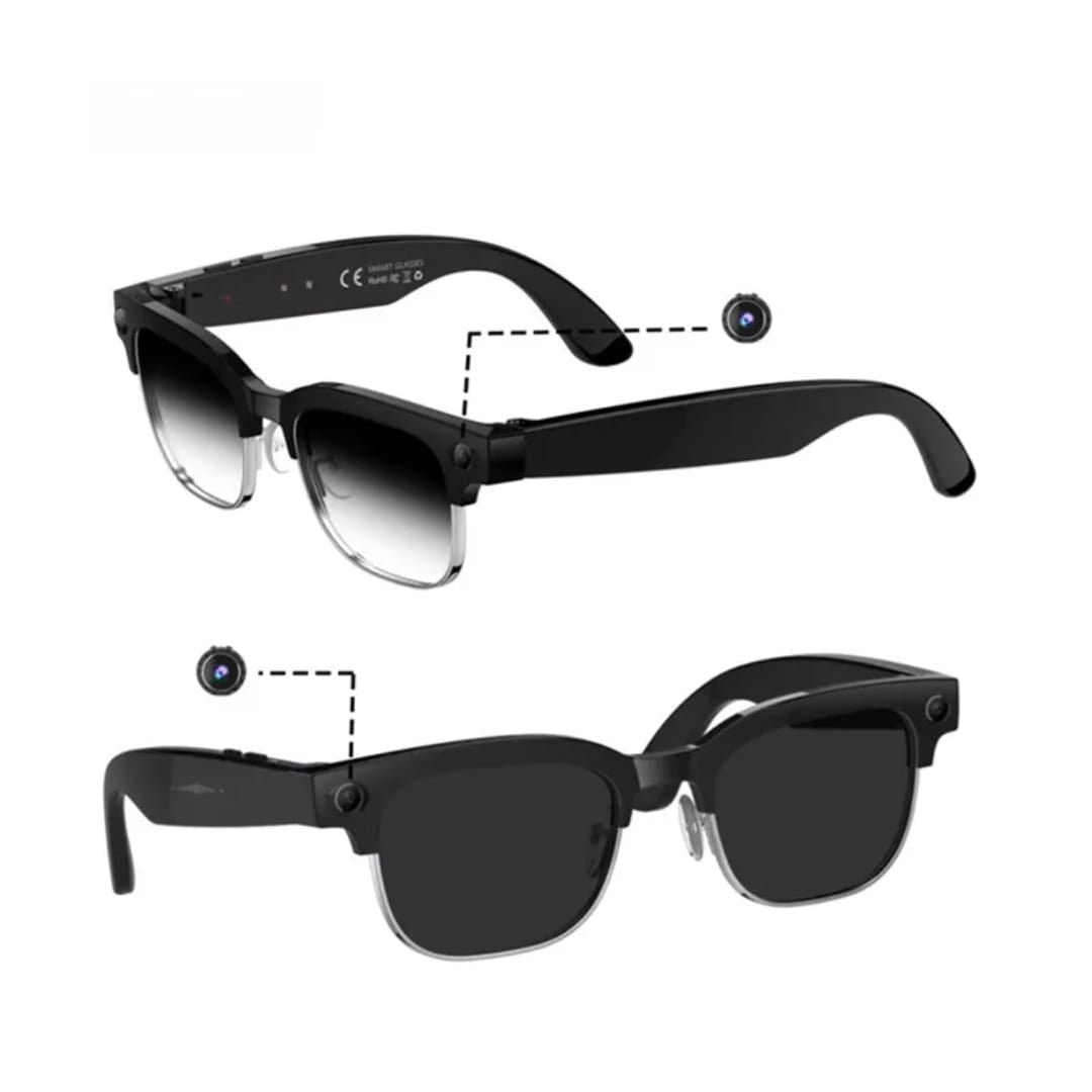 Ochelari Inteligenti AI GBV Logic W630, Camera Sony 8MP Full HD 1080P, ChatGPT, Traducere in Timp Real, Limba Romana, Lentile heliomate, Bluetooth 5.4, Apeluri Hands-Free, UV400, Difuzor si microfon incorporat