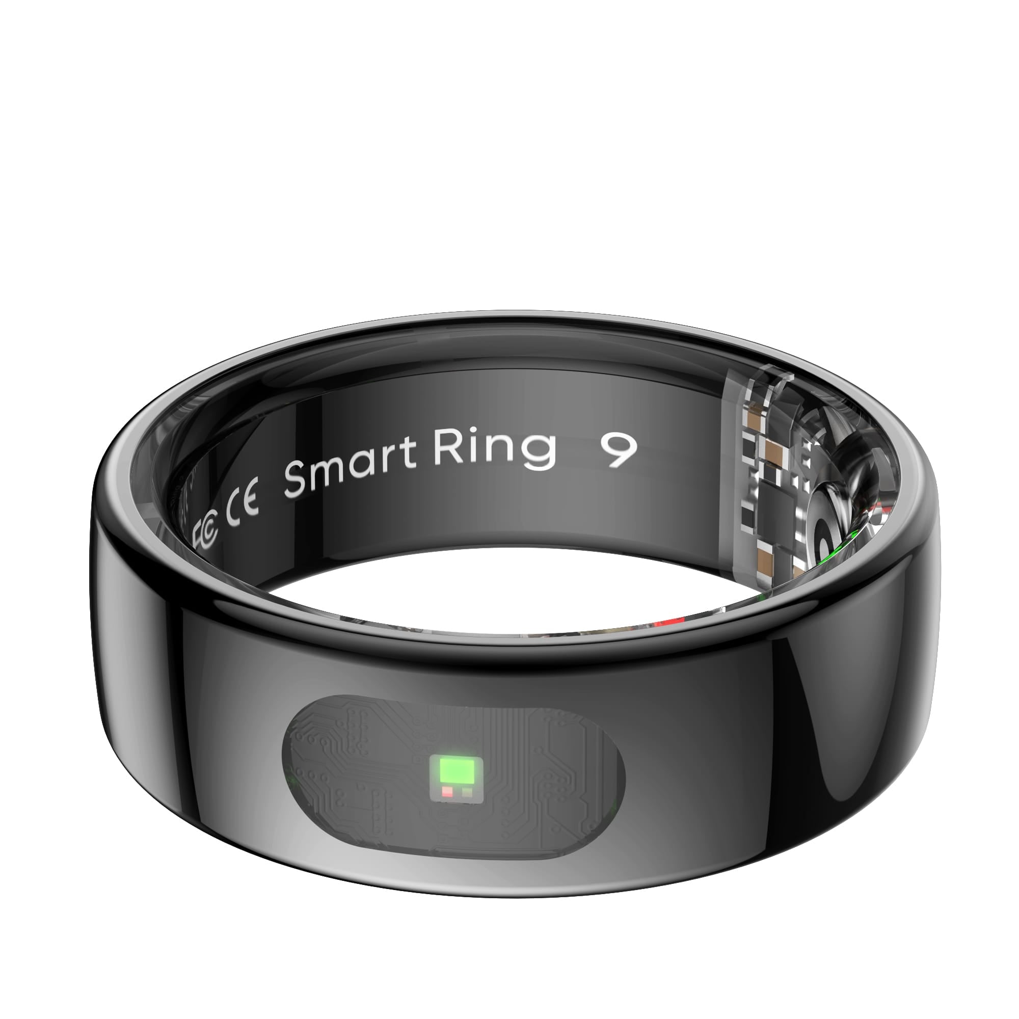 Inel Inteligent Smart Ring GBV LOGIC R08 Negru, Marimea 7 (17,9 mm), Monitorizare Somn, Ritm Cardiac, Oxigen Sanguin SpO2, Fitness Tracker, Android & iPhone, Autonomie 5 Zile