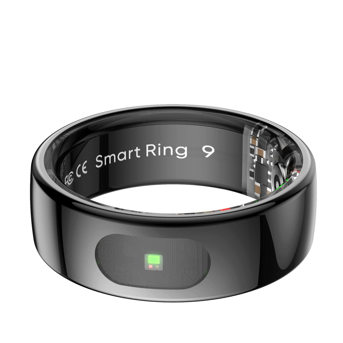 Inel Inteligent Smart Ring GBV LOGIC R08 Negru, Marimea 12 (21,6 mm), Monitorizare Somn, Ritm Cardiac, Oxigen Sanguin SpO2, Fitness Tracker, Android & iPhone, Autonomie 5 Zile