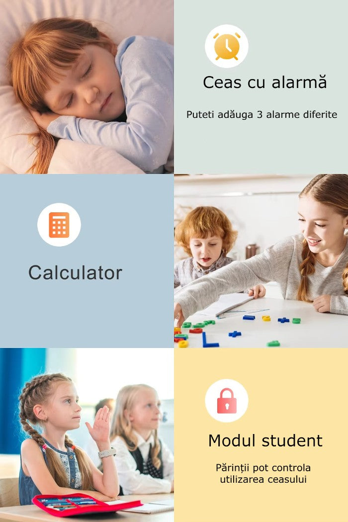 Smartwatch Copii 4G cu SIM GBV LOGIC, Apel Video, localizare GPS, Control Parental,buton SOS, Ecran Tactil 1.83 Inch, Functii de Siguranta, Baterie 700mAh