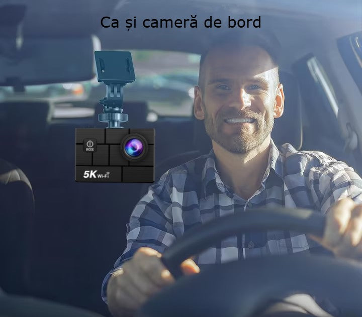 Camera de Actiune GBV LOGIC cu telecomanda, 5K Ultra HD, Foto 50 MP,Unghi Larg 170°, Senzor Sony, Filmare Subacvatica 30 m adancime