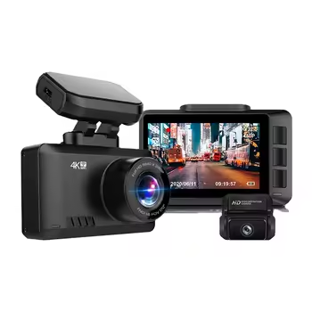 Camera Auto DVR 4K GBV LOGIC Fata-Spate, GPS Integrat, WiFi, Night Vision, Senzor Sony, Camera Spate Full HD, Ecran IPS 2.45 Inch