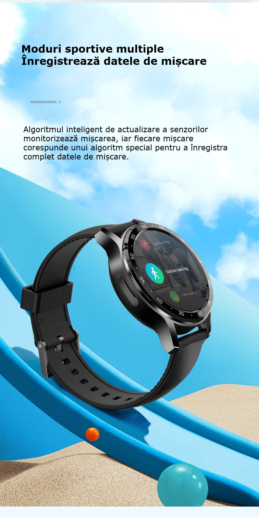 Smartwatch cu SIM și cameră foto GBV Logic X300 Plus – Android, 16GB, cameră 3MP, apeluri, GPS, AMOLED, monitorizare sănătate