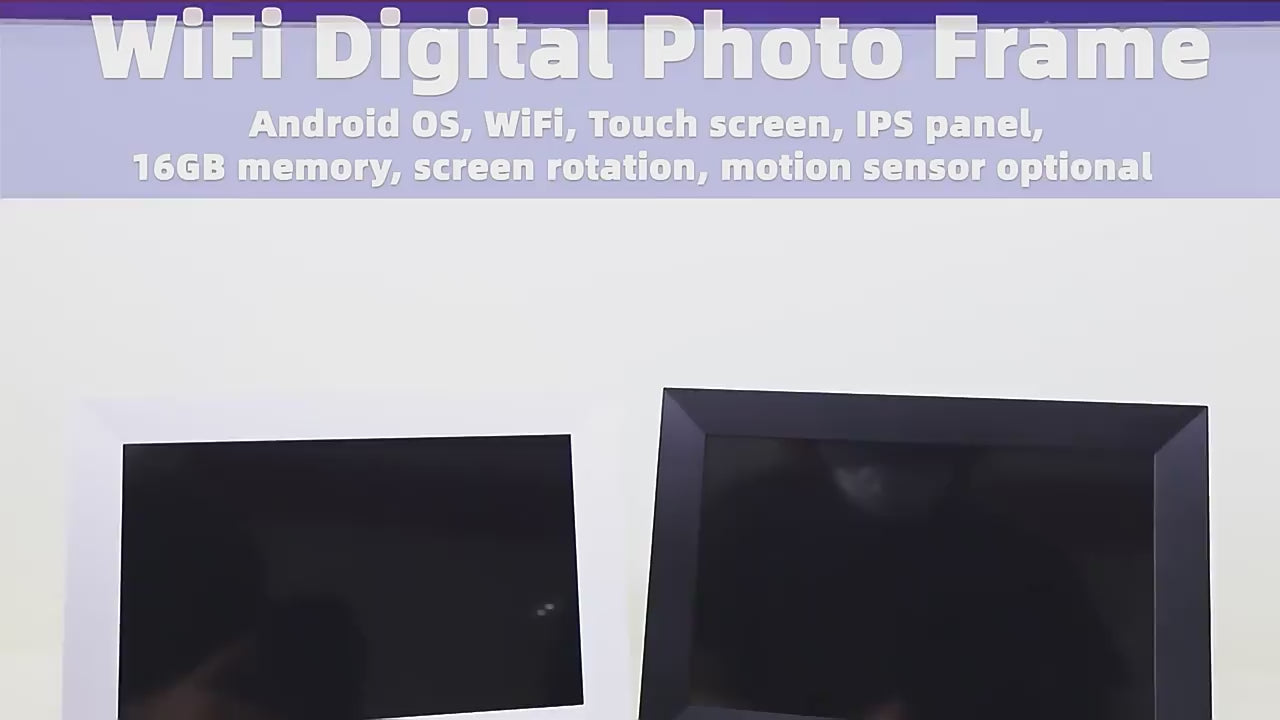 Rama Foto Digitala WiFi GBV LOGIC Alba, Aplicatie Frameo, Ecran Tactil IPS HD 10.1 Inch (25,65 cm), Memorie 32GB, Redare Video, 2 Difuzoare