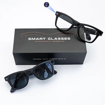 Ochelari Inteligenti cu Camera GBV LOGIC GS3, Smart Glasses 8MP Sony, Filmare Full HD 1080P, Memorie 32GB, Apel Bluetooth, ChatGPT, Traducere AI in timp real, Camera POV
