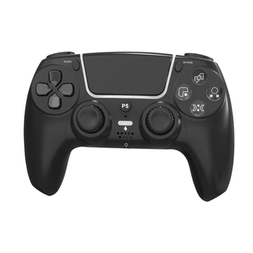 Controller PS5 Wireless GBV Logic Negru, Gamepad Gaming cu Vibratie Dubla, Functie Turbo, LED RGB, Compatibil PS5 si PC, Baterie 600mAh